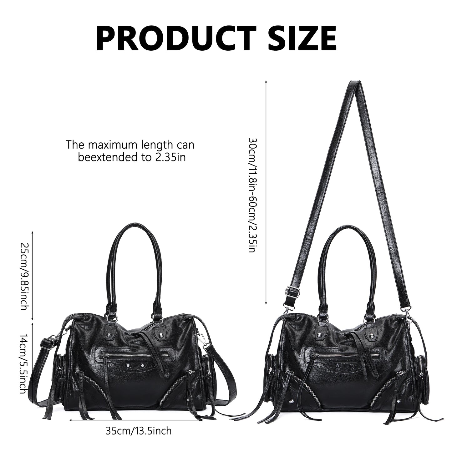 Vintage Inspired Rivet Tote Bag with Tassel Accents Y2K Streetwear Style