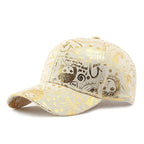 Abstract Graphic Print Baseball Cap Adjustable Curved Brim Urban Streetwear Fashion Hat