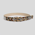 Faux Fur Rivet Waist Belt for Punk Y2K Alternative Fashion Styling