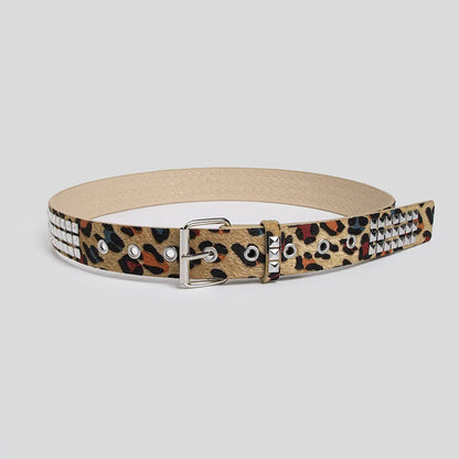 Faux Fur Rivet Waist Belt for Punk Y2K Alternative Fashion Styling