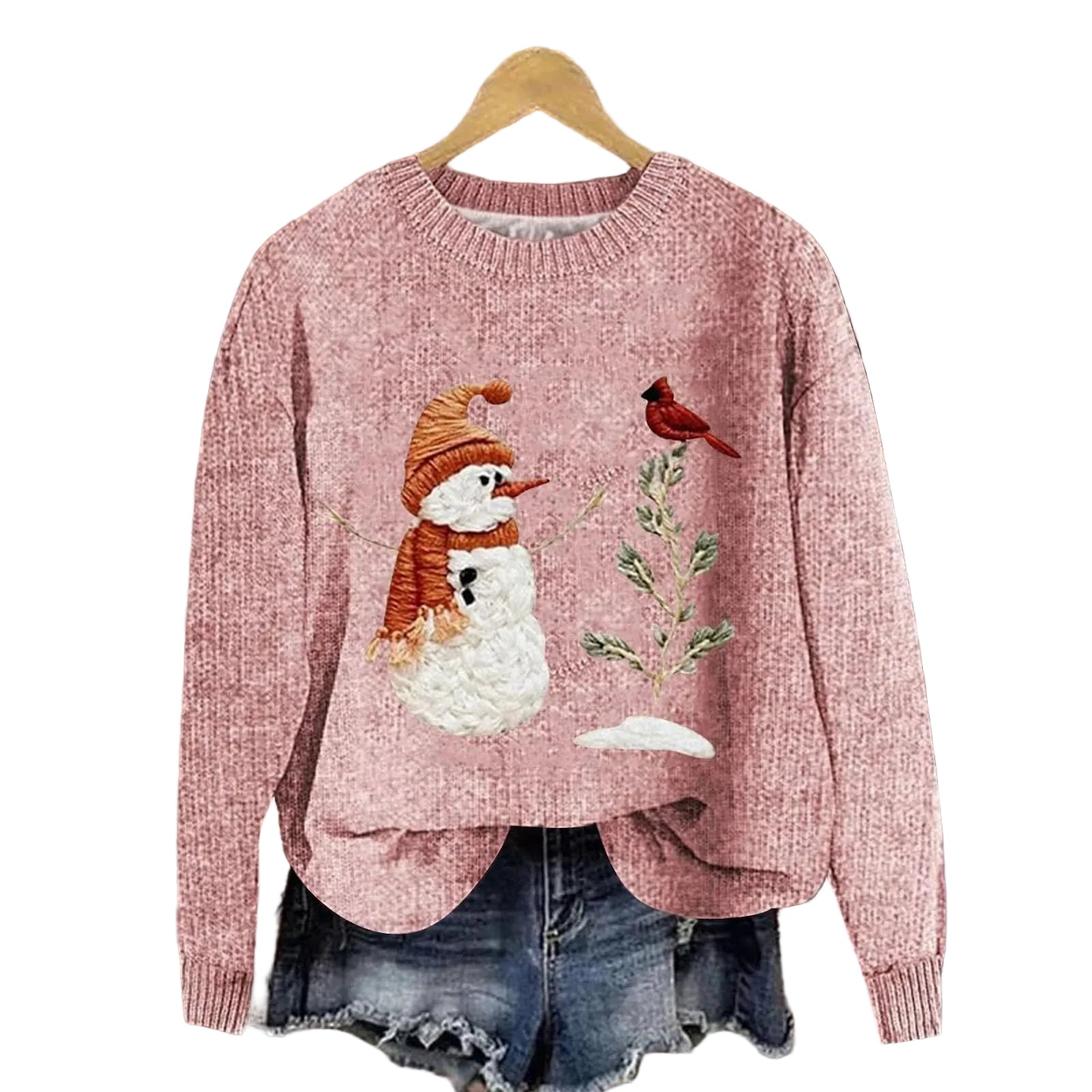 Oversized Graphic Knit Pullover Sweater with Relaxed Silhouette and Textured Finish