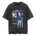 Retro Anime Techwear Graphic Oversized Washed Streetwear T-Shirt