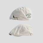 Retro Inspired Adjustable Newsboy Cap with Embroidered Detail for Casual Streetwear Fashion