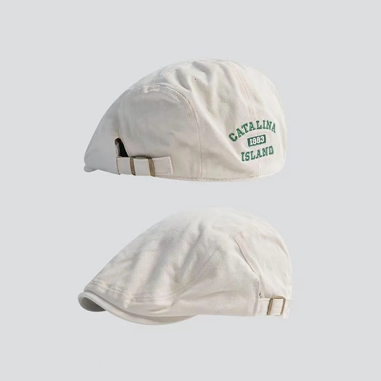 Retro Inspired Adjustable Newsboy Cap with Embroidered Detail for Casual Streetwear Fashion