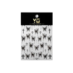 Gothic Star Nail Art Sticker Set for Alternative Statement Manicures