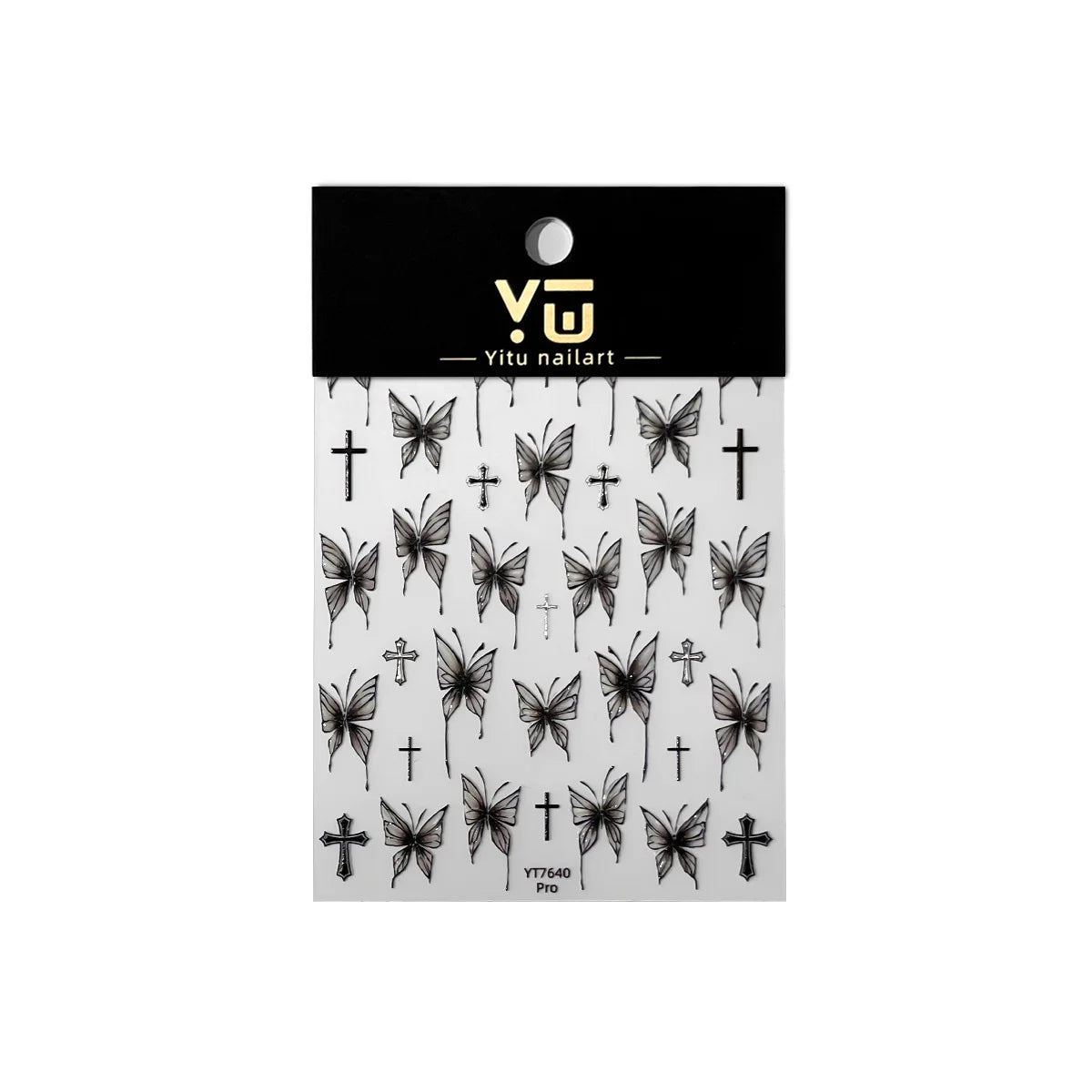 Gothic Star Nail Art Sticker Set for Alternative Statement Manicures
