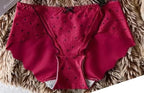 Graphic Dot Print Demi Bra and Matching Contrast-Trim Panty Set
