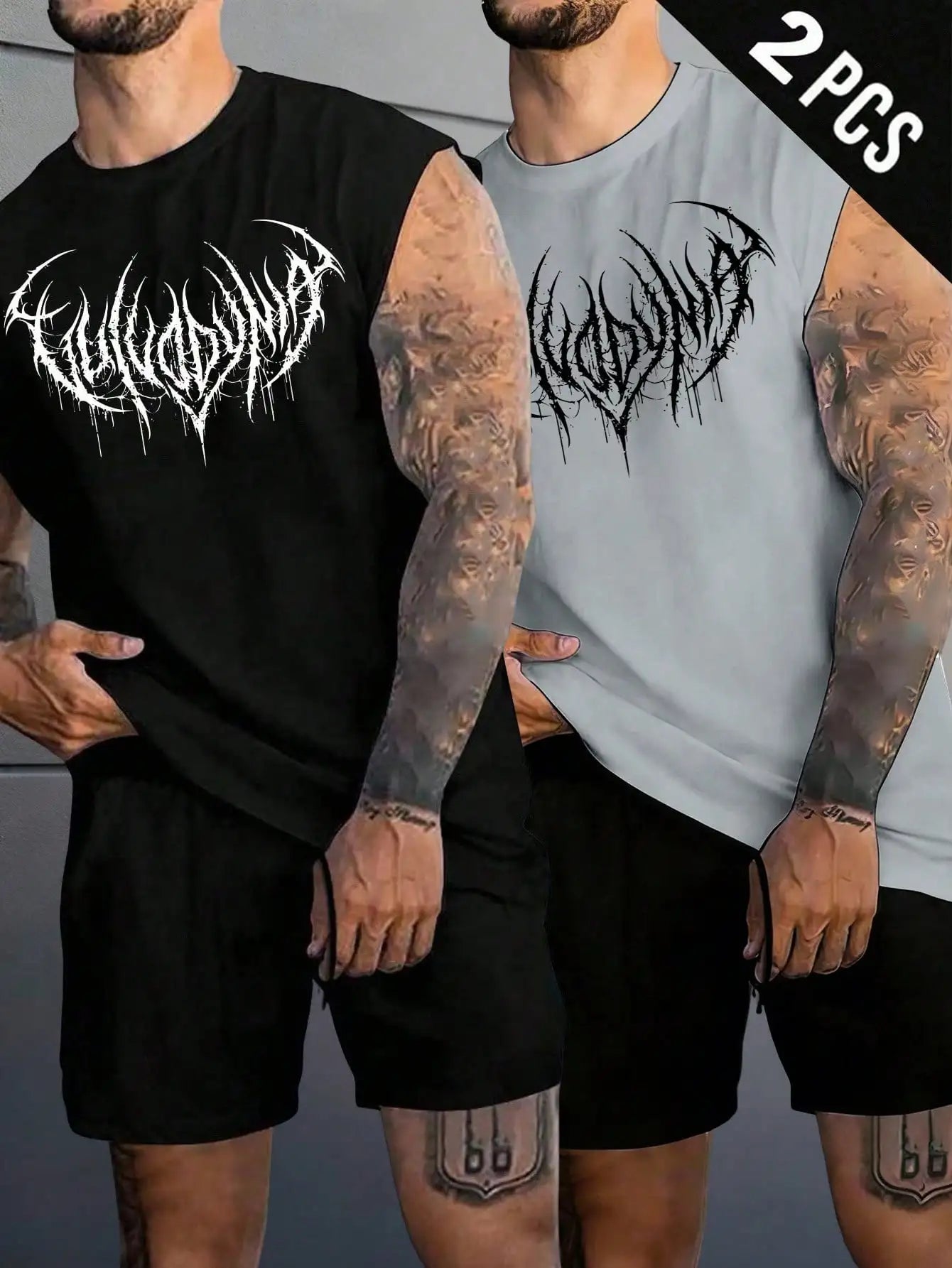 Manga-Inspired Cotton Sleeveless Tank Top with Dark Gothic Lettering Streetwear Aesthetic