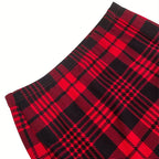 Plaid Pencil Mini Skirt with Tailored High Rise Contemporary Fit