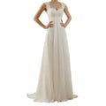 Open Back Floor Length Dress With Soft Structured Draping