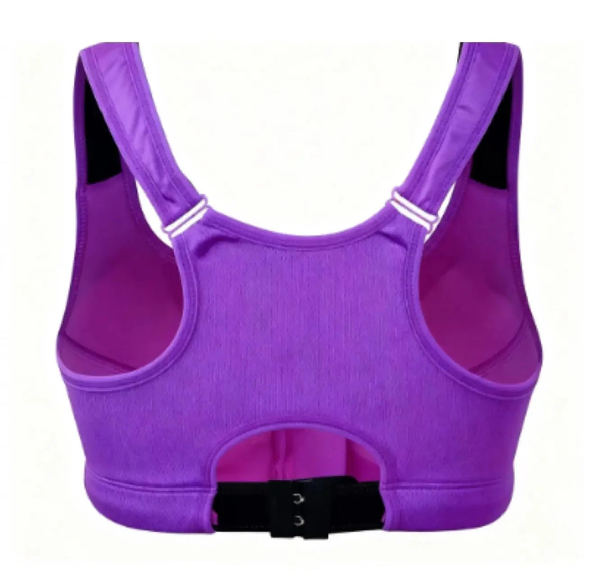 Dynamic Cutout Back Athletic Sports Bra with Wide Adjustable Straps