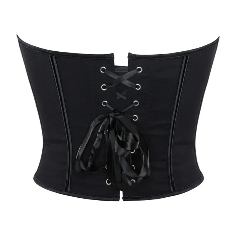 Strapless Corset Top with Structured Boning and Sculpted Waist Silhouette