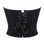 Strapless Corset Top with Structured Boning and Sculpted Waist Silhouette
