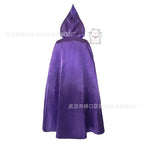 Women's Hooded Cape and Jumpsuit Costume Set with Belt and Layered Contemporary Styling