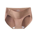 3-Piece Seamless Ribbed Mid-Rise Brief Set in Earthy Neutrals