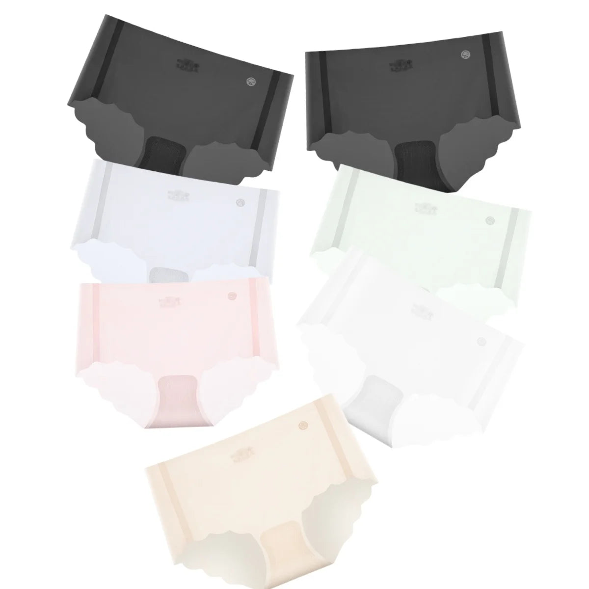 Seven-Piece Ultra-Thin Seamless Low-Rise Brief Set in Pastel Tones