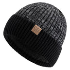 Fleece Lined Knit Beanie with Wind Resistant Design for Everyday Outdoor Winter Comfort