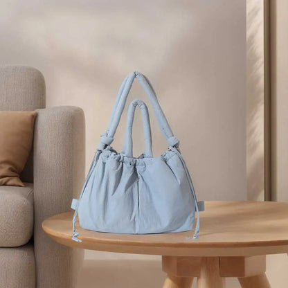 Large Capacity Puffer Tote Bag with Adjustable Strap Lightweight Design