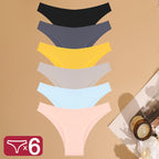 Six-Piece Seamless Low-Rise Brazilian Brief Set in Rich Solids
