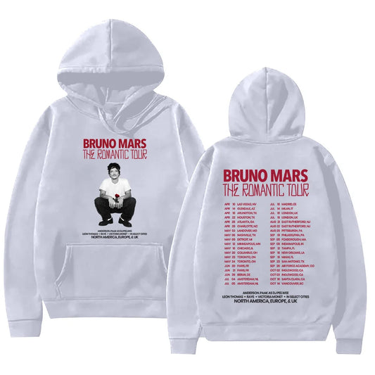 Vintage Tour Style Graphic Hoodie with Relaxed Streetwear Fit and Back Artwork
