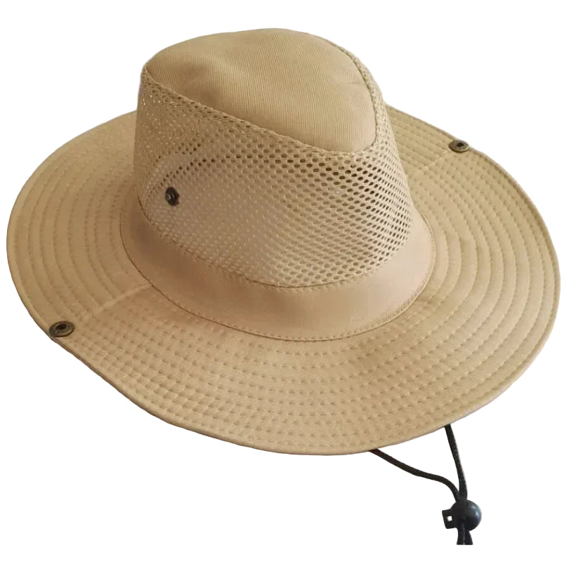 Breathable Mesh Boonie Sun Hat with Wide Brim for Hiking Fishing and Outdoor Travel