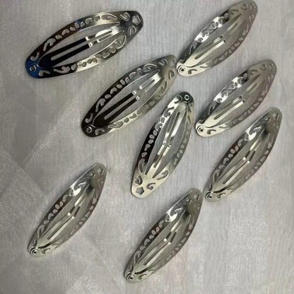 Vintage Oval Hair Clip Y2K Punk Minimalist Statement Side Accessory