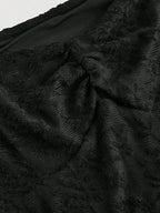 Bell Sleeve Lace Gothic Mini Dress with Dark Romantic Aesthetic