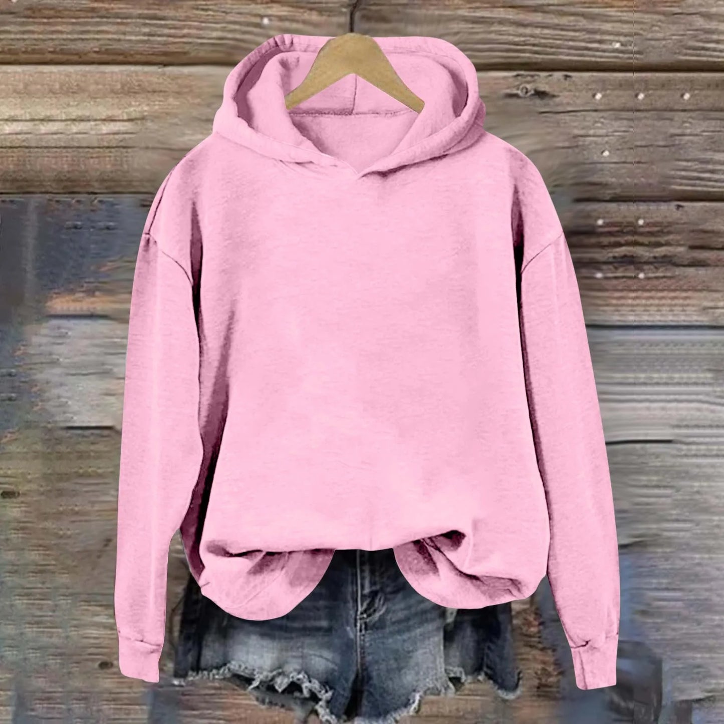 Oversized Minimalist Pullover Hoodie with Relaxed Fit for Everyday Casual Streetwear