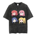 Kawaii Manga Oversized Tee with Anime Goth Character Graphic Design