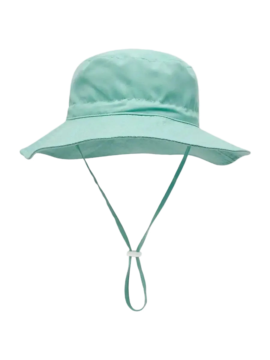 Adjustable Bucket Sun Hat with Chin Strap and Wide Brim for Outdoor Summer Adventures