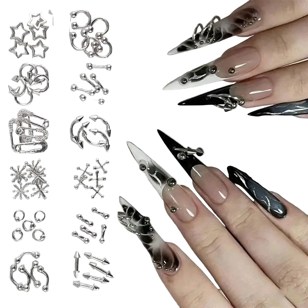 Gothic Cross Nail Art Charms Collection for Alternative Manicure Designs
