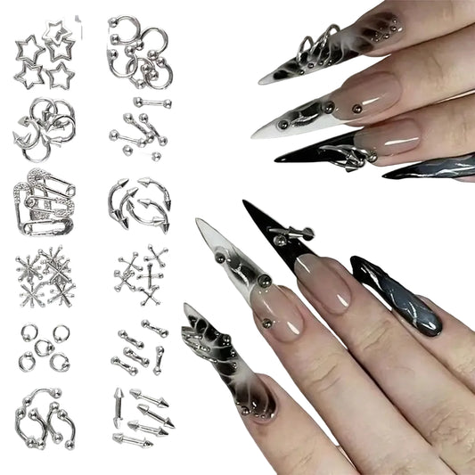 Gothic Cross Nail Art Charms Collection for Alternative Manicure Designs