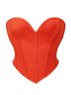 Minimalist Black Strapless Sweetheart Corset with Plunging Neckline