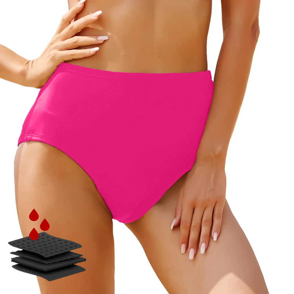 High-Waisted Solid Black Full-Coverage Brief Panty
