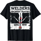 Tradesman Graphic Cotton T-Shirt with Vintage Workshop Inspired Back Artwork
