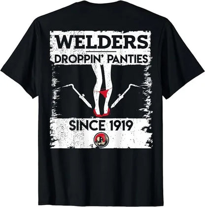 Tradesman Graphic Cotton T-Shirt with Vintage Workshop Inspired Back Artwork