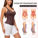 Underbust Waist Cincher Vest with Adjustable Straps and Zip Closure
