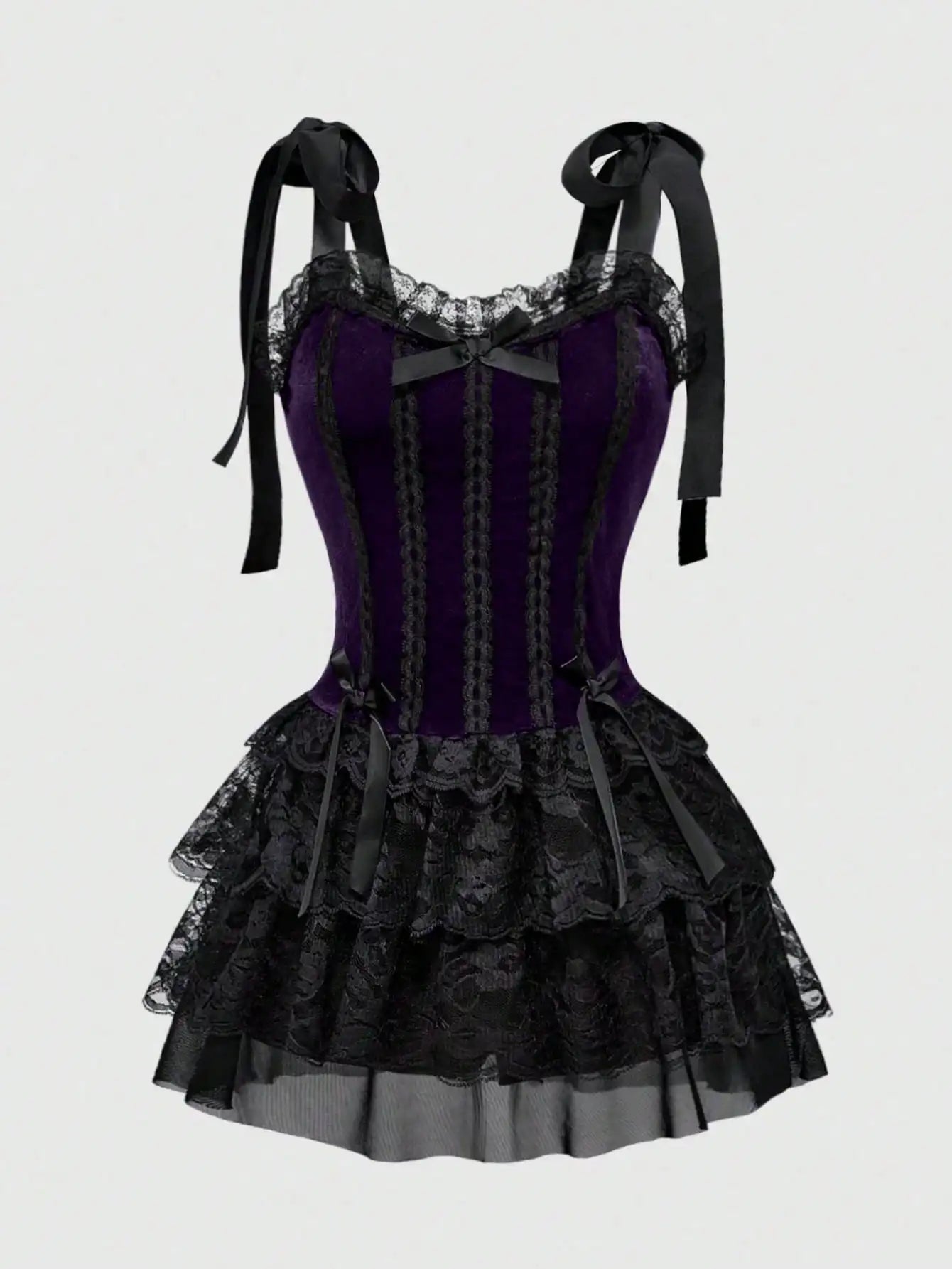 Corset Ruffle Dress for Alternative Streetwear Fashion