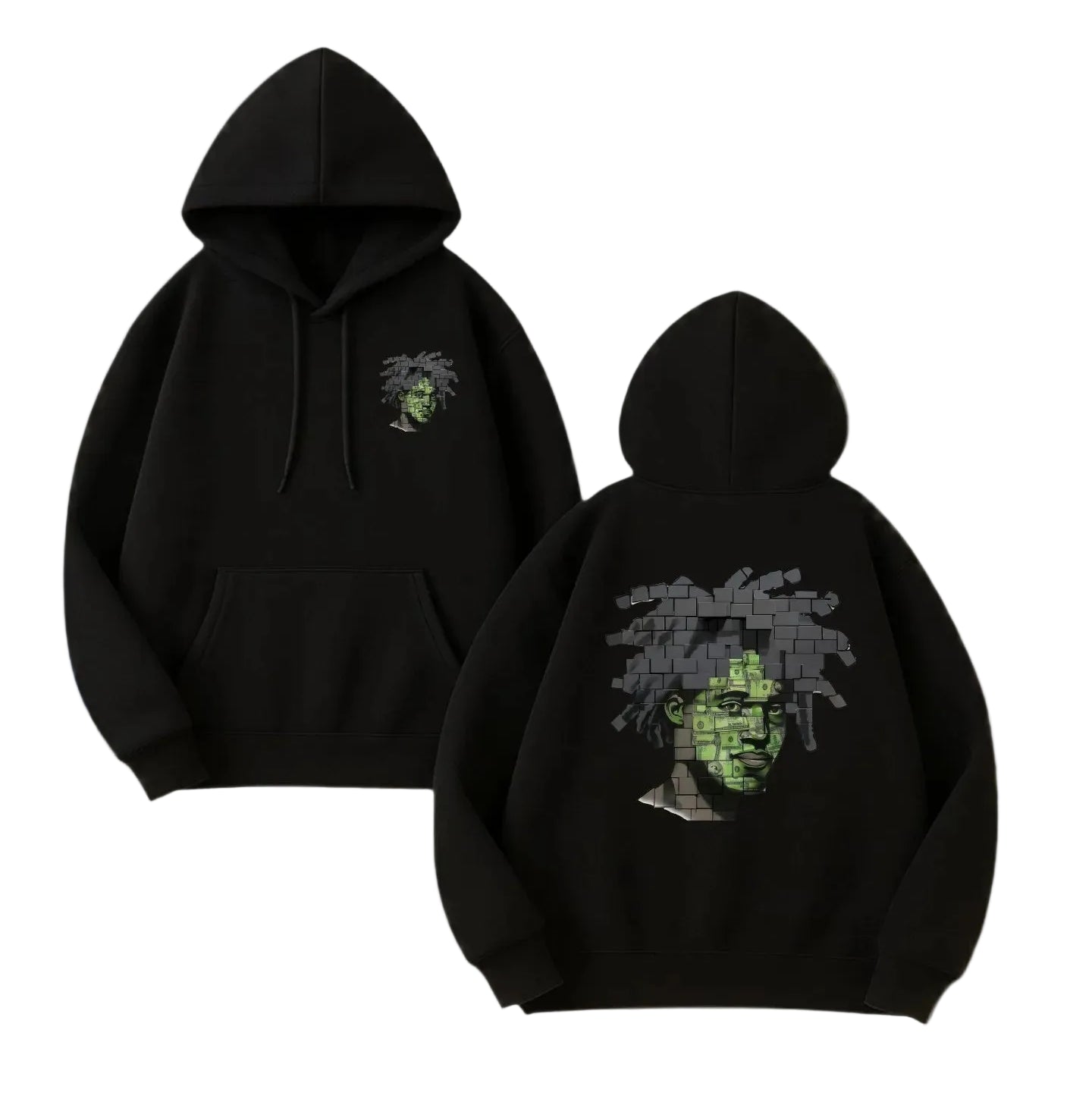 Oversized Streetwear Hoodie with Graphic Back Artwork and Relaxed Urban Fit