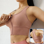 Structured Front-Zip High-Impact Sports Bra with Racerback Support