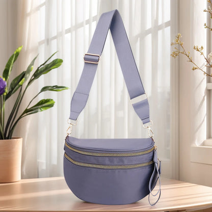 Nylon Sling Crossbody Bag with Adjustable Strap Compact Everyday Design