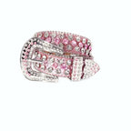 Rhinestone Studded Statement Belt for Glam Punk Gothic Fashion Styling