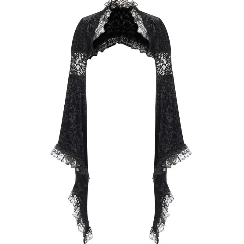 Dark Coquette Velvet Gothic Mini Dress with Alternative Streetwear Details