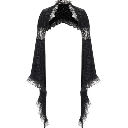 Dark Coquette Velvet Gothic Mini Dress with Alternative Streetwear Details