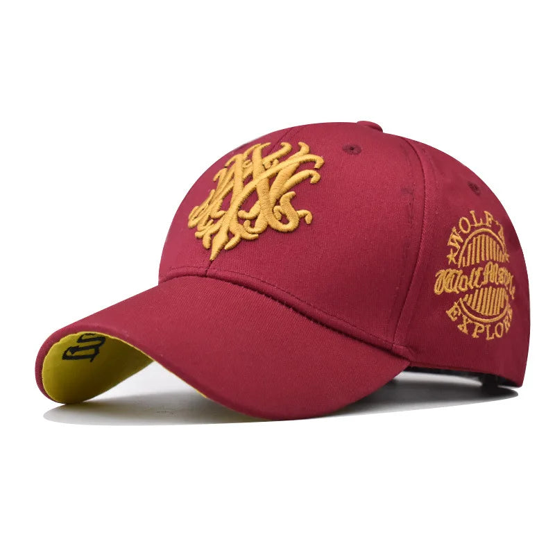 Structured Embroidered Baseball Cap with Decorative Geometric Details for Contemporary Streetwear Fashion