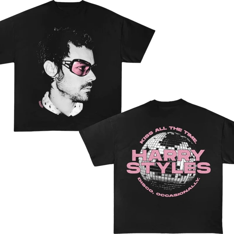 Oversized Portrait Graphic Streetwear T-Shirt with Double-Sided Retro Artwork Design