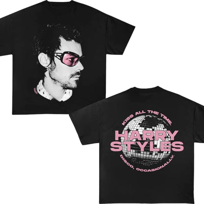 Oversized Portrait Graphic Streetwear T-Shirt with Double-Sided Retro Artwork Design