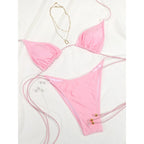 Classic Leopard Print String Bikini with Adjustable Tie Closures