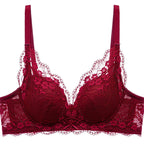 Vibrant Red Lace Maternity Bra with Wide Scalloped Underband