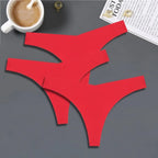 Seamless V-Waist Thong Panties Three-Pack with Smooth Athletic Finish
